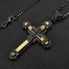 Crucible Men's Cubic Zirconia Cross Stainless Steel Necklace - 24" - 4 of 4