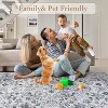 Acekool Washable Vintage Floral Area Rug, Non Slip Thin Low Pile Carpet for Living Room Bedroom Kitchen, Kid & Pet Friendly - 4 of 4