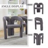 Grungis Set of 2 Modern Accent Chair,24'' W Teddy Barrel Side Chairs,Upholstered Armchair for Bedroom,Reading Room - 4 of 4