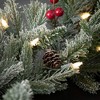 108"L Sullivans Artificial Long Lit Frosted Pine Christmas Garland, Green-White, Indoor Christmas Decor - 2 of 4