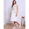 INSPIRE CHIC Women's Button Down Sleeveless Open Front Winter Faux Fur Vest Jacket - 4 of 4