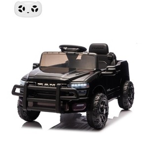 Electric Car for Kids, 12V Kids Ride On Truck w/ Remote Control, Electric Pickup Car for Toddlers & Boys Girls, LED Lights, Music, Gift - 1 of 4