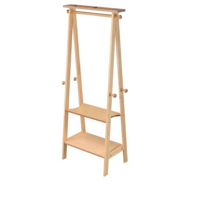 59" Tall Standing Garment / Coat Rack, Natural