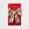 Glitter Fabric Christmas Bow Gold - Wondershop™ - 3 of 3