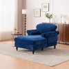 GDFStudio Jerome Modern 59.3" Chenille Upholstered Oversized Chaise Lounge with Spindle Wooden Legs - 2 of 4