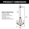 DORESshop 3-Light Brown and Brushed Nickel Chandelier with E26 Base, No Bulbs Included - 4 of 4