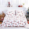Queen Size Christmas Sheets Set - Soft Brushed Microfiber Winter Holiday Bed Sheets, 16-Inch Deep Pocket Fitted Sheet, Flat Sheet & 2 Pillowcases - 2 of 4