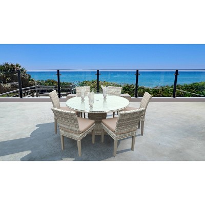 Fairmont 7pc Patio Dining Set - Wheat - TK Classics