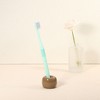 Unique Bargains Bathroom Round Mini Ceramic Toothbrush Holder 1.65"x1.18" - 4 of 4