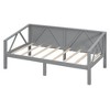 Twin/Full Size Solid Wood Daybed, Sofa Bed Frame, White/Espresso/Gray - ModernLuxe - 4 of 4