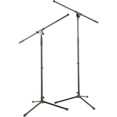 Musician's Gear Tripod Mic Stand with Fixed Boom (2-Pack)