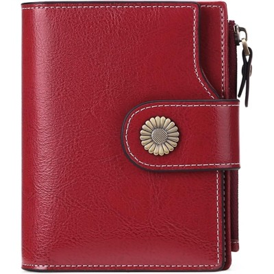 BEAFUP Wallet for Women - RFID Blocking Bifold Leather Wallet with 16 Card Slots & Zipper Pocket,Easy-to-Use