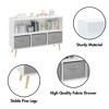 Kumasinova Kids Bookshelf with 3 Collapsible Fabric Drawers, Children's Book Display, Toy Storage Cabinet Organizer,Safety-Buckled Storage Bookcase - 4 of 4