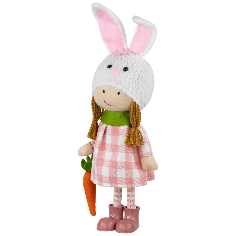 Northlight Girl in Bunny Hat Standing Easter Figurine - 13" - Pink and White, 3 of 6