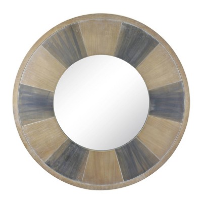 27" Round Rustic Mirror Two Tone - Stonebriar Collection