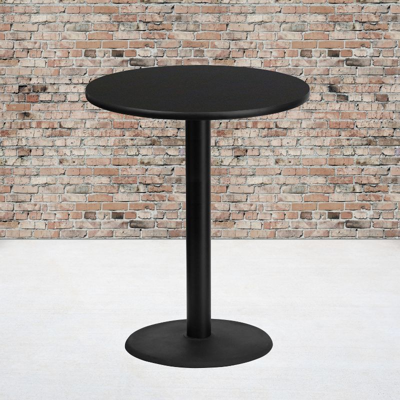 Flash Furniture 36'' Round Laminate Table Top with 24'' Round Bar Height Table Base, 2 of 5