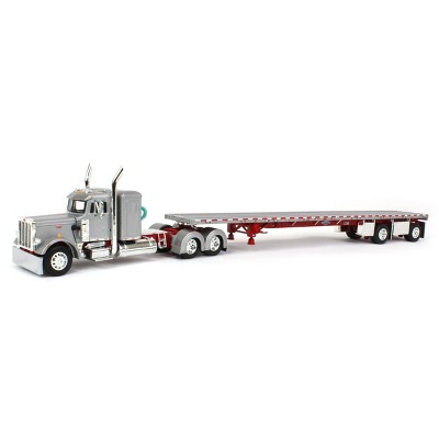 First Gear Dcp 1/64 Silver & Red Peterbilt 359 36