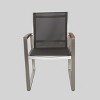 3pc Glasgow Aluminum and Mesh Patio Chat Set Silver - Christopher Knight Home: Weather-Resistant, 2 Arm Chairs & Accent Table - 3 of 4
