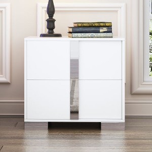 NicBex 2-Drawer Nightstand with Metal Handles, Modern Bedroom Storage Cabinet, Bedroom End Table, Dresser for Bedroom - 1 of 4
