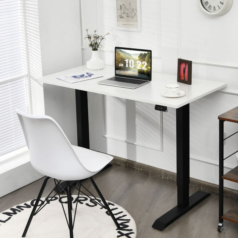 Costway 48'' Electric Sit to Stand Desk Adjustable Standing Workstation, 2 of 11