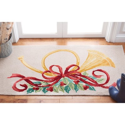 Handmade Tufted Wool Vintage Poster Area Rug