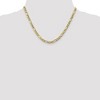 Black Bow Jewelry Men's 5.35mm 10k Yellow Gold Hollow Figaro Chain Necklace - 2 of 4