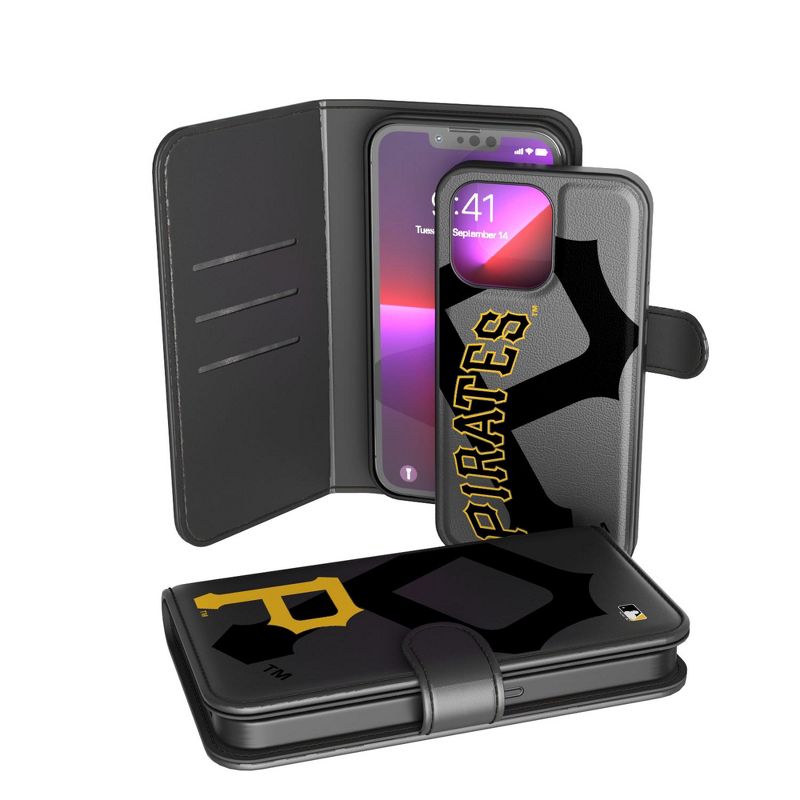 Keyscaper Pittsburgh Pirates Monocolor Tilt Wallet Phone Case, 1 of 2