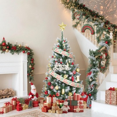 Christmas Tree with Lights, Prelit Artificial Christmas Tree with 659 Branch Tips, Easy to Assemble Holiday Decor for Home, Office, Party