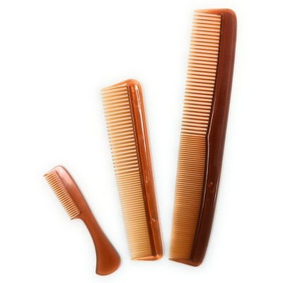 Mars Wellness 3 Piece Professional Acetate Comb Set - USA MADE