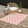 Emanuela Carratoni Strawberries on Pink Outdoor Rug - Deny Designs - 3 of 4