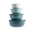 COOK WITH COLOR Wide Mixing Bowls with Lids 8 Piece Set TEAL - 2 of 3