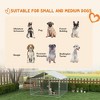 Large Dog Kennel Outside, Heavy Duty Dog Cage with Waterproof Cover, Outdoor Fence Dog Run with Galvanized Chain Link, Secure Lock, 6.6' x 6.6' x 4.9' - 4 of 4