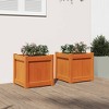 vidaXL Garden Planters 2 pcs Wax Brown Solid Wood Pine - 3 of 4