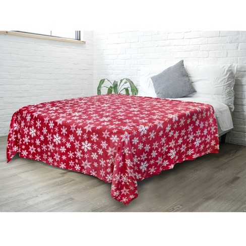 Pavilia Lightweight Fleece Throw Blanket For Couch, Soft Warm Flannel  Blankets For Bed , Snowflake Red/twin - 60x80 : Target