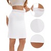 INSPIRE CHIC Anti-Static Half Slips for Women Soft Underskirt Short Mini Skirt with Floral Lace Waistband - 3 of 4