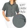 LA LEELA Women's Summer Casual Hawaiian Blouse Shirt Blouses Short Sleeve Button Down Dress Tops Tee Shirts Dresses for Women - 2 of 4