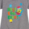 Girls' - SpongeBob SquarePants - Best Egg Ever Graphic Short Sleeve Fleece Dress - 2 of 4