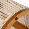 FONTOI End Table Natural Rattan Weave Round End Table Compact Wooden Accent Side Table for Bedroom and Lounge, Ochre, 15.7"*15.7"*17.8" - 2 of 4