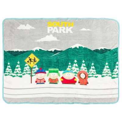 Silver Buffalo South Park Bus Stop 45 x 60 Inch Fleece Throw Blanket