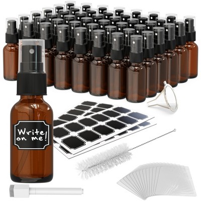 Nevlers 1 oz. Leakproof Amber Glass Spray Bottles (Pack of 48)