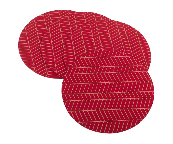 Red Chevron Throw Pillow