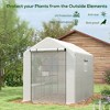 8' x 6' x 7' Portable Walk in Greenhouse with Mesh, Door, Windows, 18 Shelf, Trellis, Plant Labels - 4 of 4