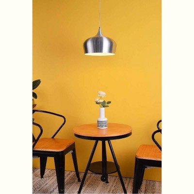 Nora Sleek Teardrop Aluminum Pendant Lamp in Burnished Nickel