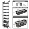 Smart Design 8-Tier Over The Door Hanging Pantry Organizer with 6 full Baskets and 2 Deep Baskets: Steel Kitchen Storage, Black - 4 of 4