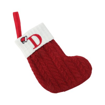 Unique Bargains Christmas Stockings Knitted Fabric Red 7.87"x5.91" 1 Pc