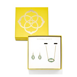 Kendra Scott Crystal Framed Eva Pendant and Emma Huggie Earring Set 2pc - 1 of 2