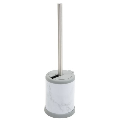 Marble Anti-Mold Toilet Brush with Self-Closing Lid
