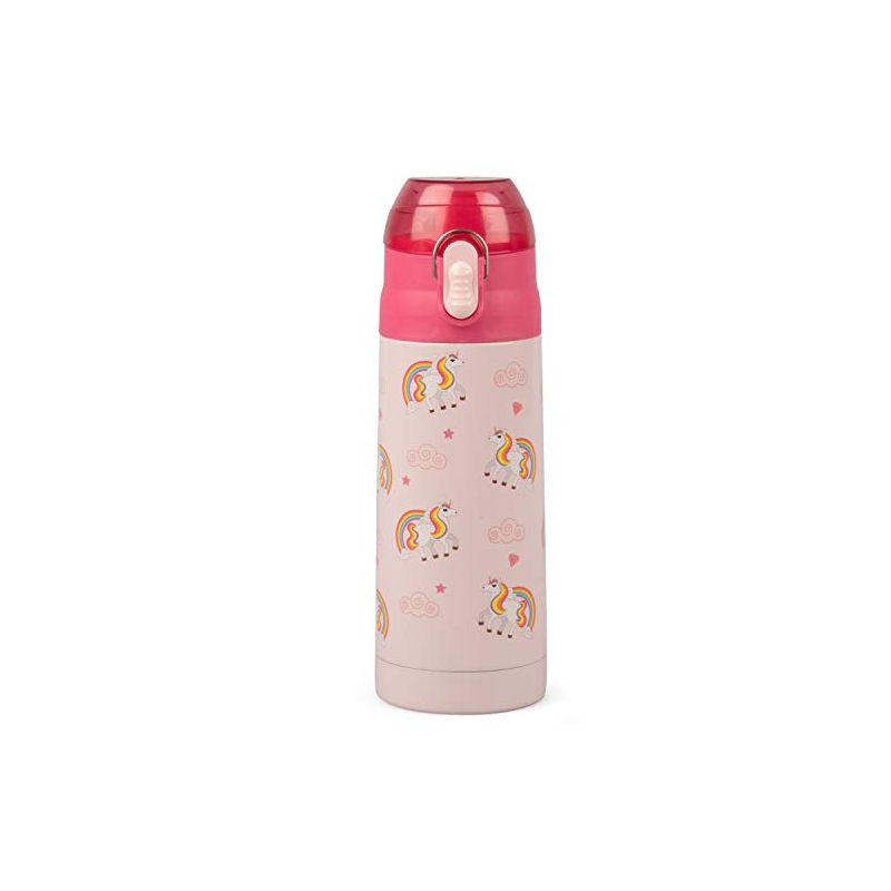Bentology Stainless Steel 13 oz Unicorn Insulated Water Bottle for Girls ? Easy to Use for Kids - Reusable Spill Proof BPA-Free Water Bottle, 1 of 2