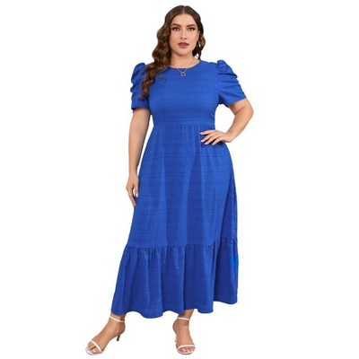 Wrap Midi Dresses A-Line Flare Casual Short Dresses