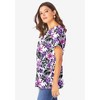 Roaman's Plus Size Cotton Ultimate Swing Tee With Keyhole Back - 4 of 4